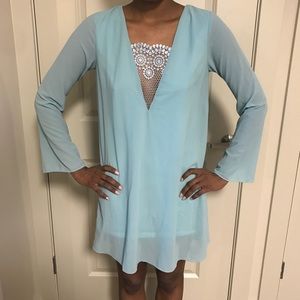 Long Sleeve Lace Detail Dress